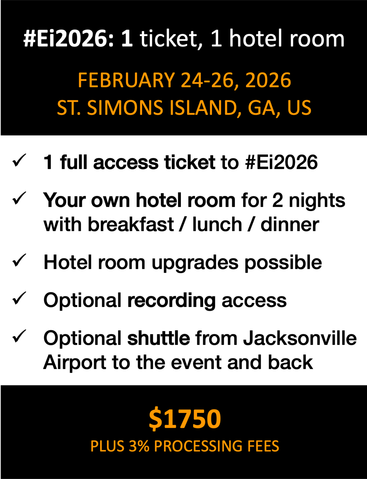 #Ei2025: 1 ticket + 1 hotel room