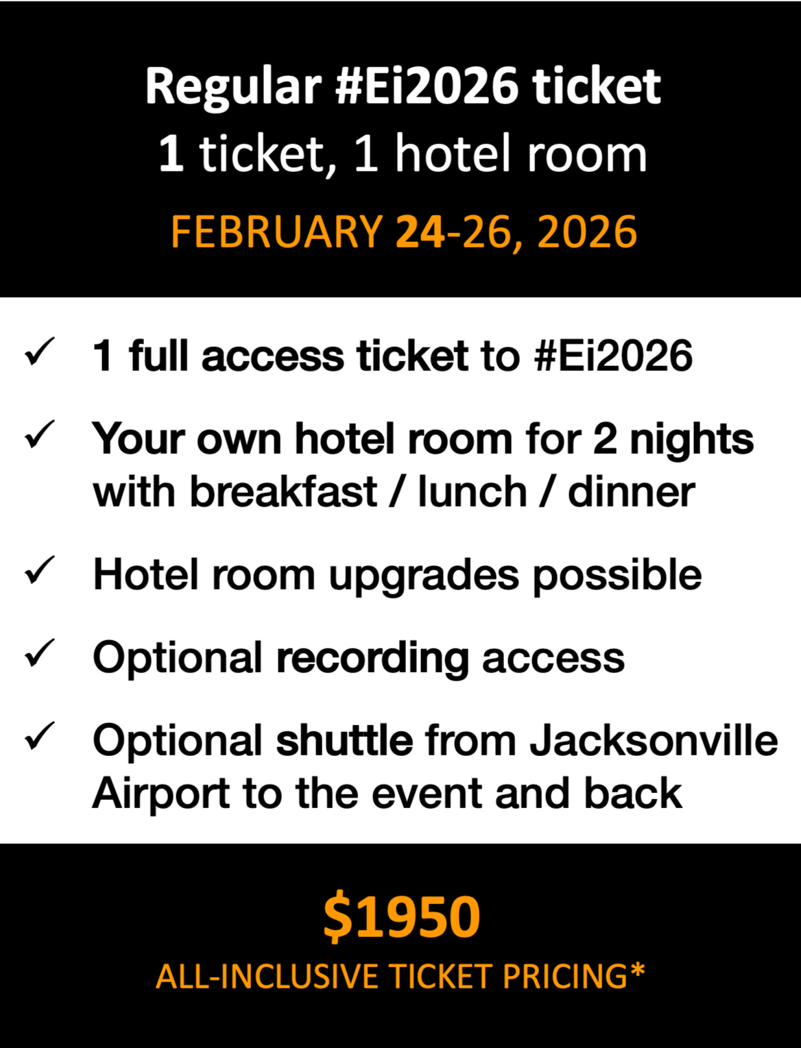 #Ei2026: Regular ticket