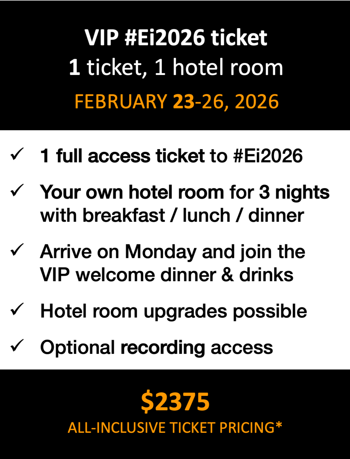 #Ei2026: VIP ticket